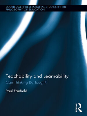 cover image of Teachability and Learnability